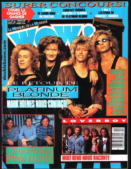WOW Novembre 1987 - Platinum Blonde